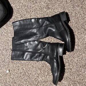 Sofft Black Leather Heeled Boots